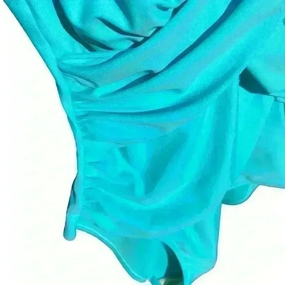 Real comfort slimming swimsuit, Tiffany blue size 10 - Picture 6 of 11